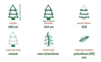 Kerstboom groen besneeuwd 180 cm-Artikeldetail
