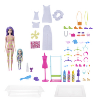 Barbie Color Reveal Tie-Dye Fashion Maker met 2 poppen