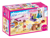 PLAYMOBIL Dollhouse 70208 Slaapkamer met mode ontwerphoek-Linkerzijde