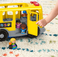 Fisher-Price jouet à tirer Little People Grand bus scolaire jaune-Image 3