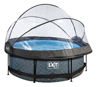 EXIT piscine avec coupole Ø 2,44 x H 0,76 m Stone-Avant