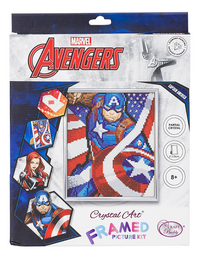 Craft Buddy Avengers Crystal Art - Captain America-Vooraanzicht