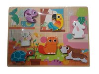 Dreamland Puzzle en bois animal Animaux domestiques