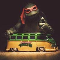 Teenage Mutant Ninja Turtles Leonardo & 1962 Volkswagen bus-Afbeelding 2