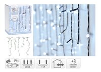 Guirlande lumineuse LED stalactites 180 lampes blanc froid