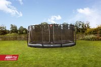 Berg trampoline enterré avec filet de sécurité Grand Elite Inground L 5,20 x Lg 3,45 m Grey-Image 6