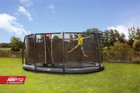 Berg trampoline enterré avec filet de sécurité Grand Elite Inground L 5,20 x Lg 3,45 m Grey-Image 7