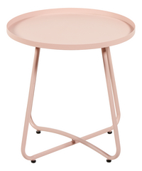 Table d'appoint ronde rose pastel