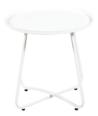 Table d'appoint ronde blanc