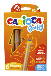 Carioca Baby crayon de couleur 3 en 1 - 6 pièces