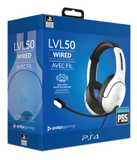 PDP casque-micro LVL50 Wired Stereo PS4 blanc-Côté gauche