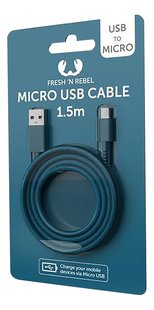 Fresh 'n Rebel kabel Micro USB naar USB 1,5 m Petrol Blue-Rechterzijde