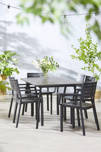 Keter table de jardin Metaline Black 146 x 87 cm-Image 4