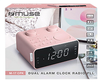 Muse wekkerradio M-17 CPK roze-Vooraanzicht