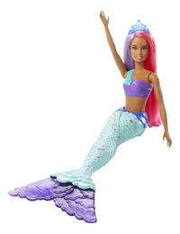 Barbie mannequinpop Dreamtopia Zeemeermin met roze en paars haar-Artikeldetail
