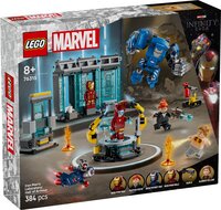 LEGO Marvel Le laboratoire d’Iron Man : la salle des armures 76315-commercieel beeld