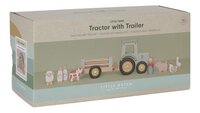 Little Dutch houten tractor met trailer Little Farm-Linkerzijde