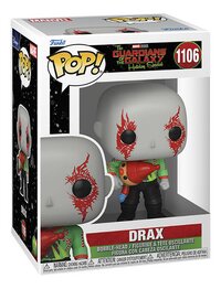 Funko Pop! figurine Marvel The Guardians of the Galaxy Holiday Special - Drax-Côté gauche