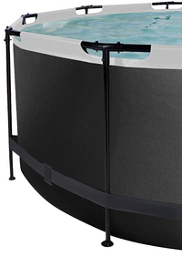 EXIT piscine avec filtre à sable Ø 3,6 x H 1,22 m Black Leather-Détail de l'article