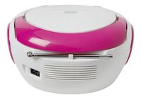 Nikkei draagbare radio/cd-speler NPRC56PK wit/roze-Achteraanzicht