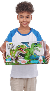 Figurine interactive Robo Alive T-Rex + œuf vert-Image 2