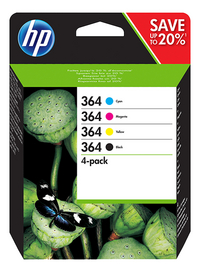 HP 2 inktpatronen 364 Combo pack: Black + Tri-Colour