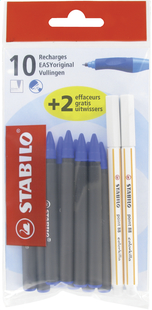 STABILO recharge pour rollerball Easy - 10 pièces