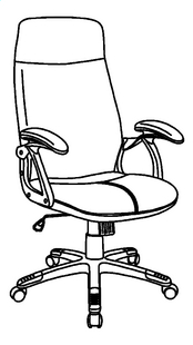 Demeyere Meubles Chaise de bureau Taranis noir-product 3d drawing