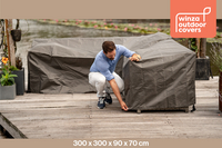 Outdoor Covers beschermhoes voor loungeset hoekbank L 300 x B 300 x H 70 cm polypropyleen-Afbeelding 6