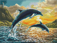 Diamond Dotz Dolphin Sunset