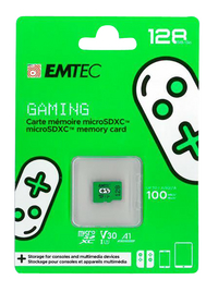 Emtec carte mémoire microSDXC Gaming 128 Go-Avant