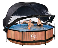 EXIT zwembad met overkapping en zonnedak Ø 3 x 0,76 m Wood-Afbeelding 2