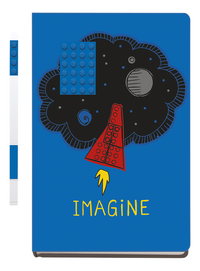 LEGO cahier de notes A5 ligné Imagine + stylo bille bleu