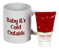 Geschenkset handcreme en mug Baby, it's cold outside-Bovenaanzicht