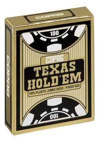 Jeu de cartes Poker Texas Hold'em Gold noir-Côté gauche