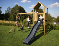 BnB Wood schommel Nieuwpoort Monkey Bar met antraciete glijbaan-Afbeelding 2