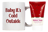 Geschenkset handcreme en mug Baby, it's cold outside-Vooraanzicht