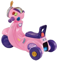 VTech Porteur scooter interactif 3 en 1 Rose FR-Arrière