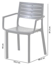 Keter tuinset Metalea/Metaline - 6 stoelen-Vooraanzicht