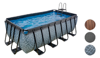 EXIT piscine avec filtre à cartouche L 4 x Lg 2 x H 1,22 m
