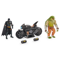 DC Comics Batman Voertuig Battle Bike met figuren