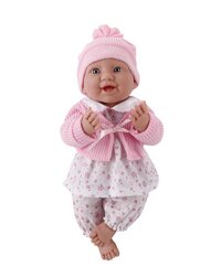 Pop Rosalie met roze muts en trui 42cm