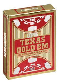 Jeu de cartes Poker Texas Hold'em Gold rouge-Côté gauche