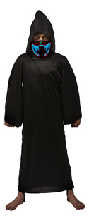 Verkleedpak zwart kleed met Sound Reactive masker maat 128-Afbeelding 2