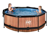EXIT piscine avec dôme pare-soleil Ø 2,44 x H 0,76 m Wood-Image 2