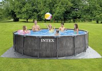 Intex zwembad Prism Frame Greywood Pool Ø 457 x H 122 cm-Afbeelding 3
