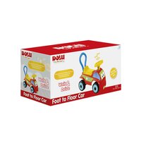 Loopwagen Dolu auto met toeter en opbergvak rood
