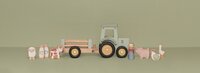 Little Dutch tracteur en bois avec remorque Little Farm-Image 1