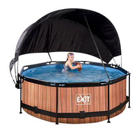 EXIT piscine avec dôme pare-soleil Ø 2,44 x H 0,76 m Wood-Image 1