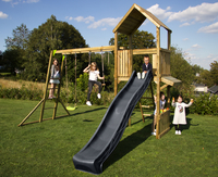 BnB Wood portique Nieuwpoort Monkey Bar Shop avec toboggan anthracite-Image 2